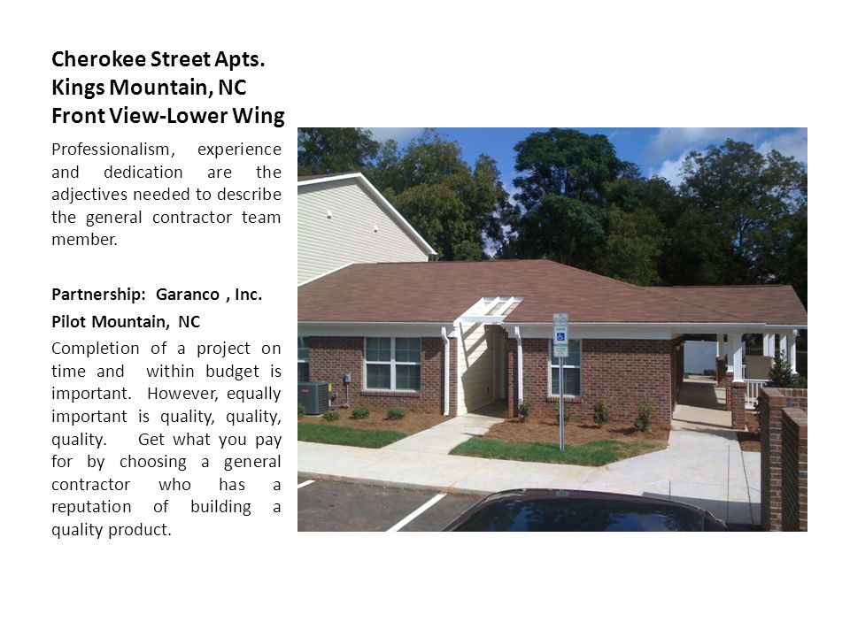 Successful Partnerships Presented By Reinvestment In Communities 6 Cherokee Street Apts Kings Mountain Nc