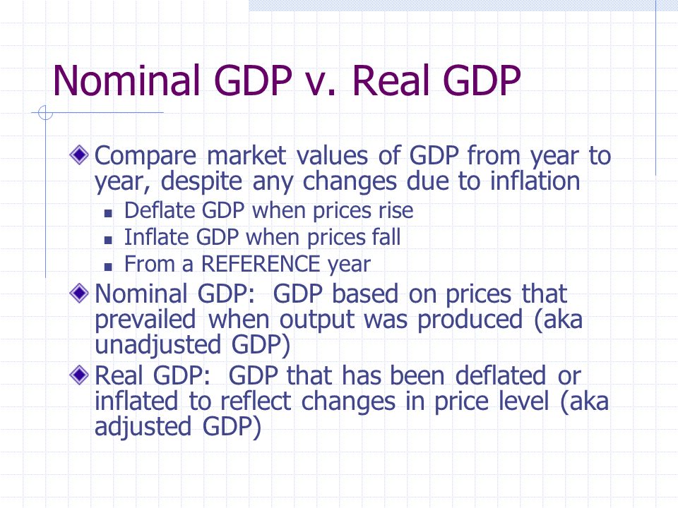 Nominal GDP v.