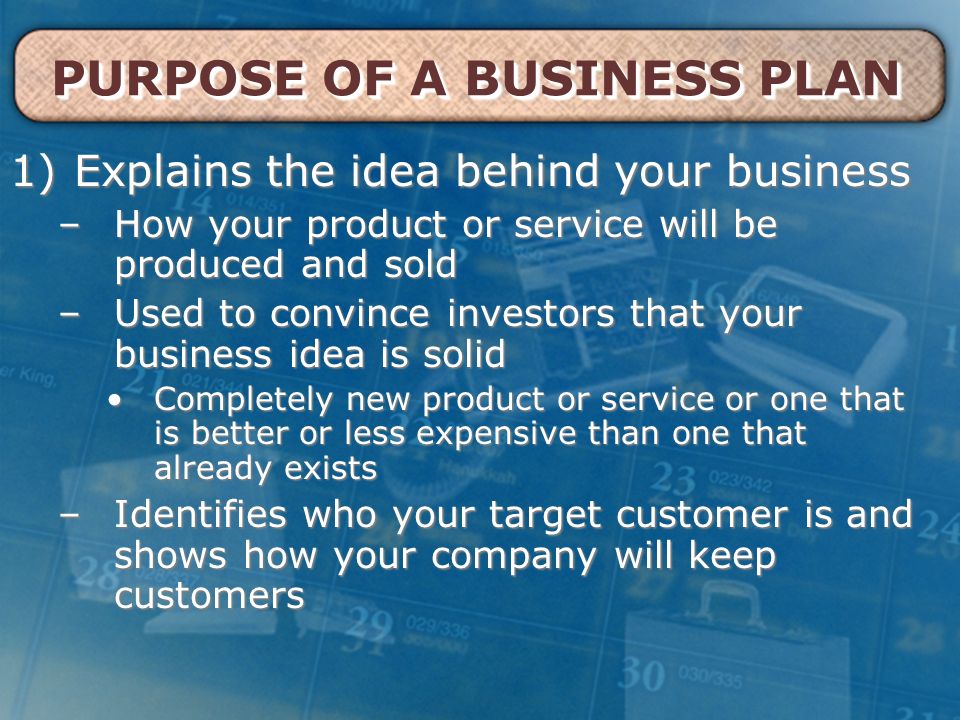 preparing business plan