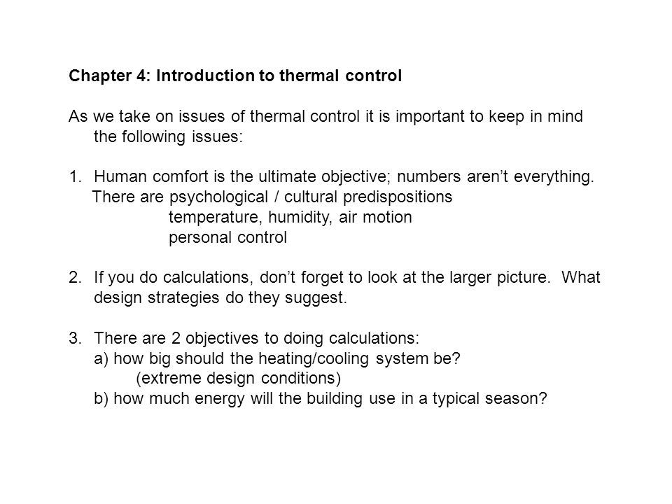 Chapter 4 Introduction To Thermal Control As We Take On Issues Of