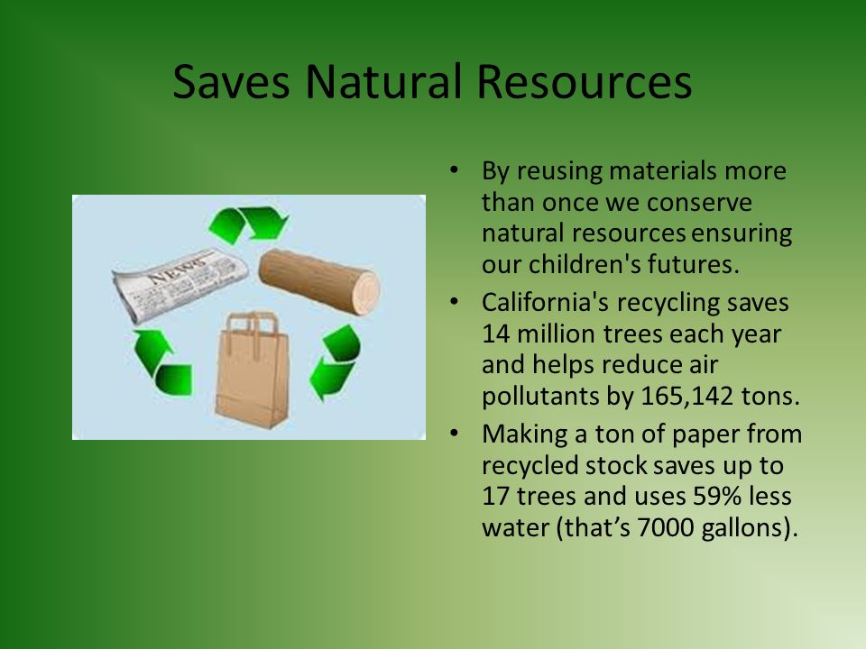 Save natural resources