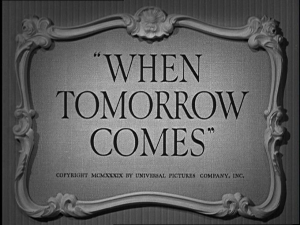 Tomorrow come late. Daxson - when tomorrow comes.