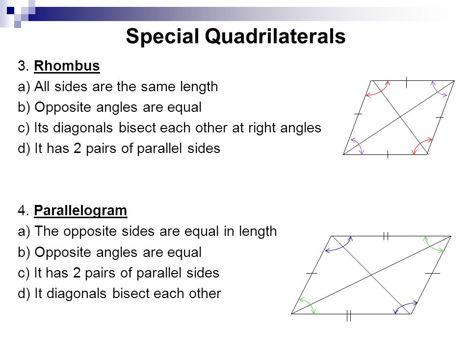 Special Quadrilaterals 3.