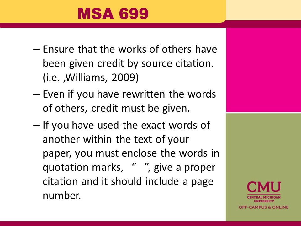 msa 699 applied research project in administration a successful msa msa citation