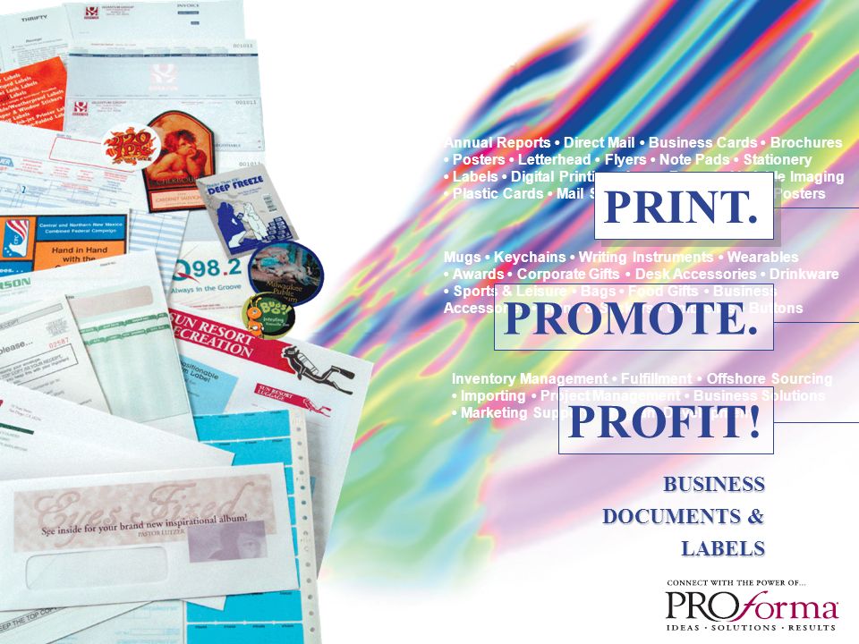 Annual Reports Direct Mail Business Cards Brochures Posters Letterhead Flyers Note Pads Stationery Labels Digital Printing Large Format Variable Imaging Ppt Download