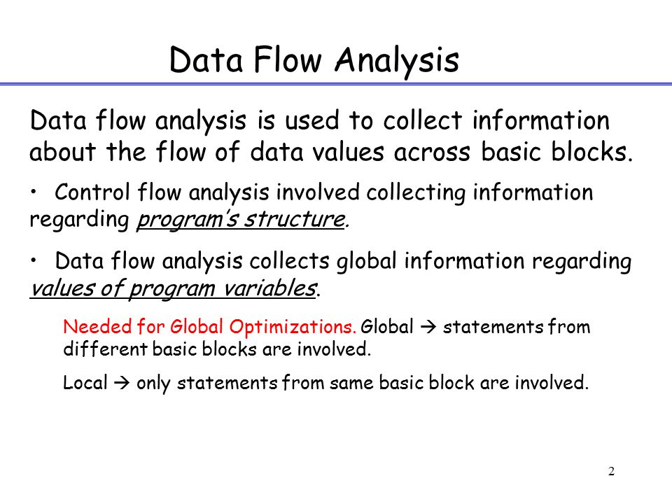 1 CS 201 Compiler Construction Data Flow Analysis. - ppt download