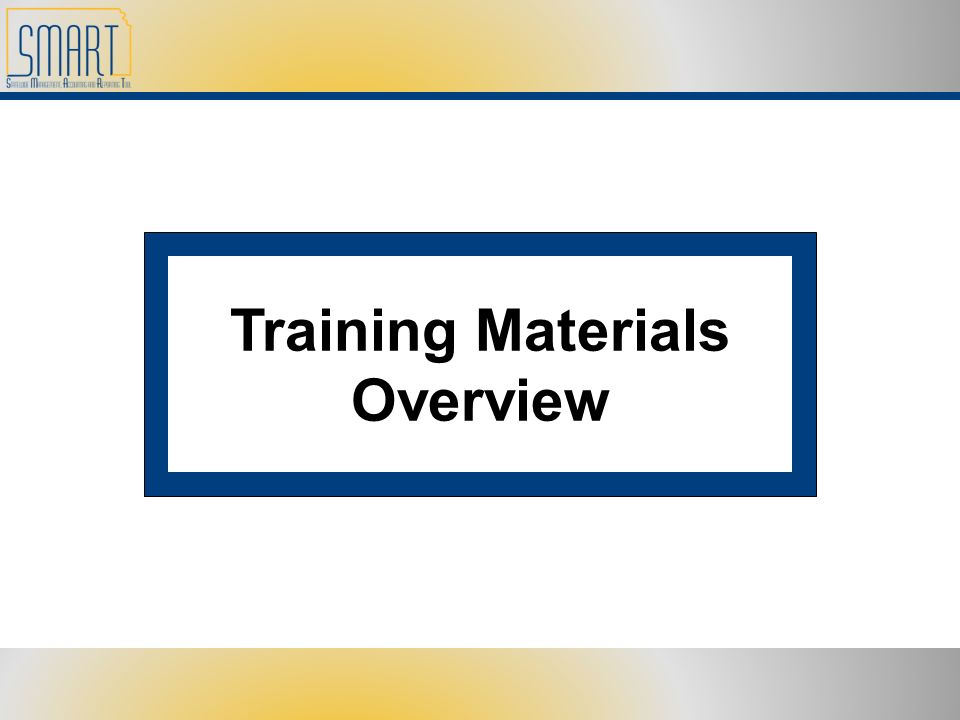 Training Materials Overview