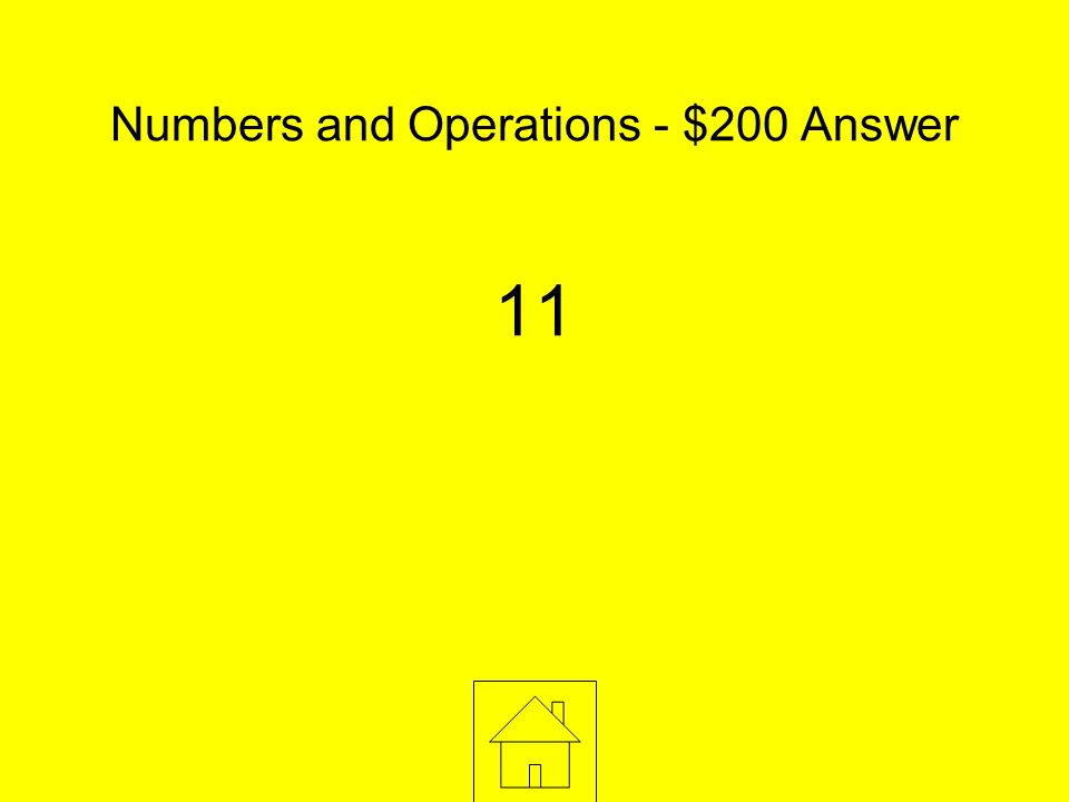 Numbers and Operations - $