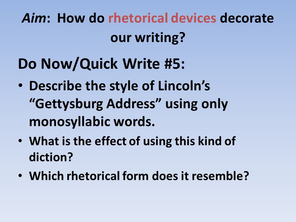 literary devices in the gettysburg address