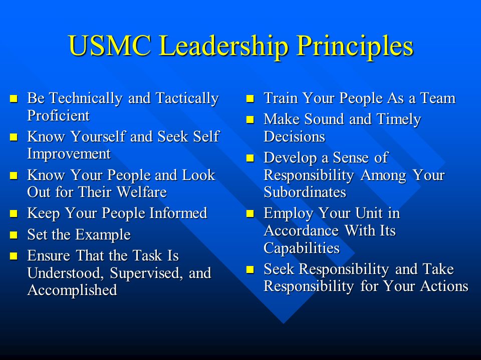 naval science 402 leadership and ethics lesson 4 principles of usmc leadership traits