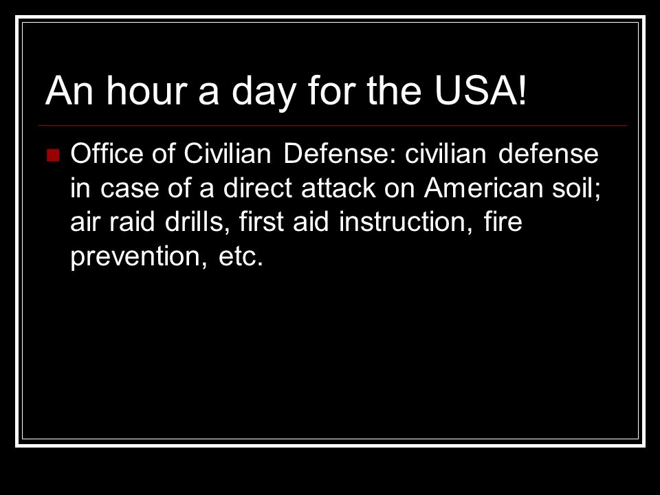 An hour a day for the USA.