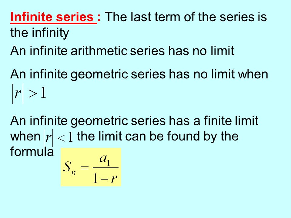 Write as a series and then find the sum