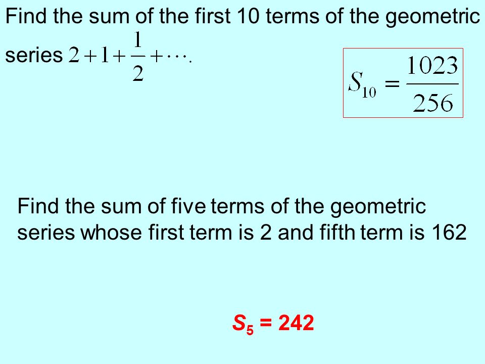 Find the sum of the following infinite geometric sequence: 4, 4(0.6), 4(0.6) 2, 4(0.6) 3,..., 4(0.6) n - 1,...
