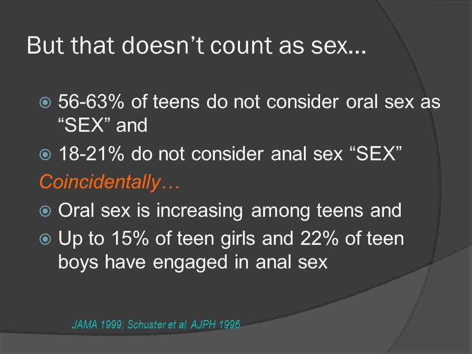 Anal doesnt count
