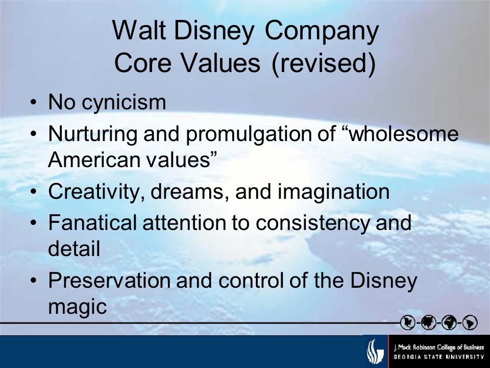 disney mission statement and values