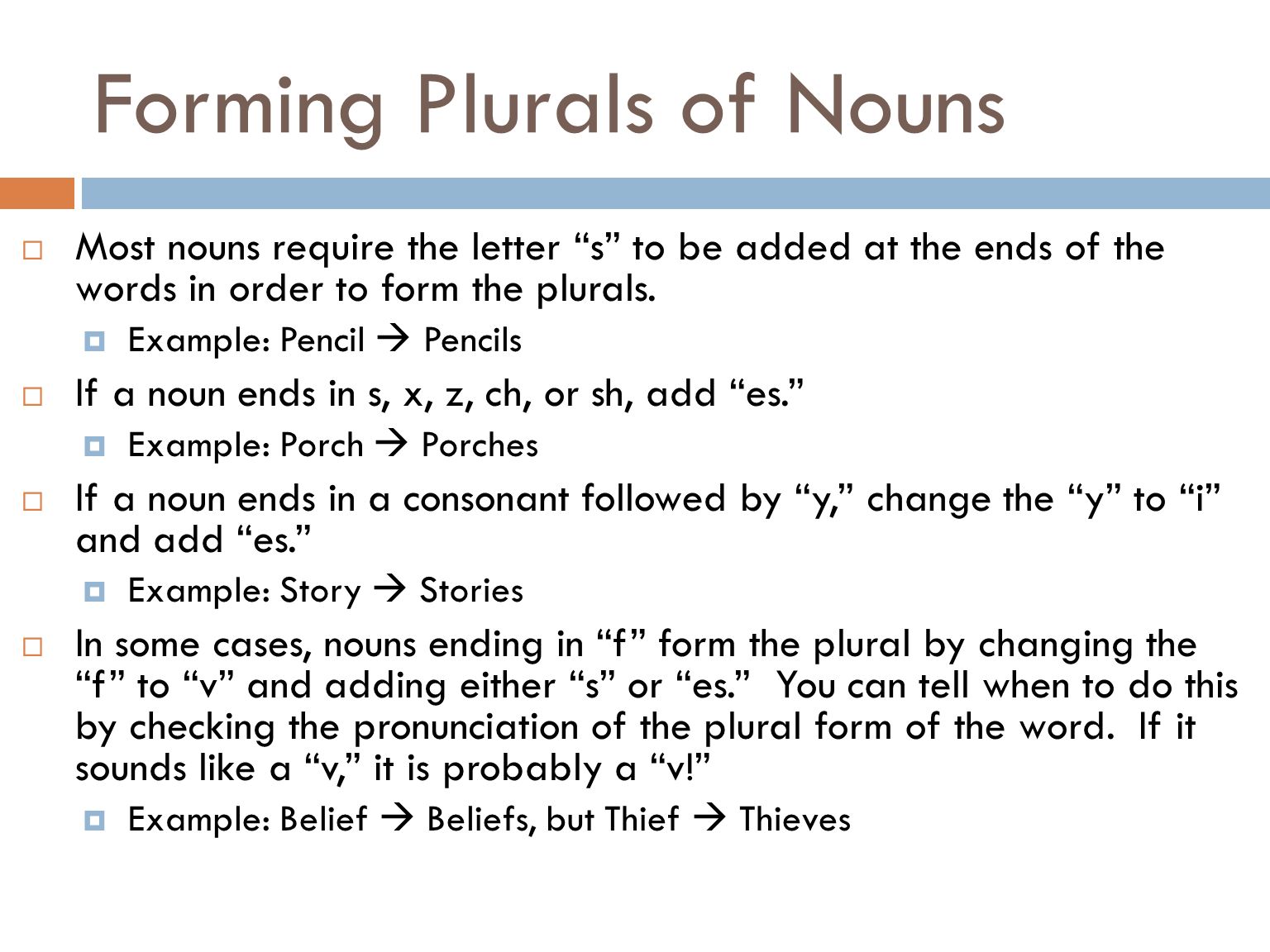 Noun Number  Follow along on text pages