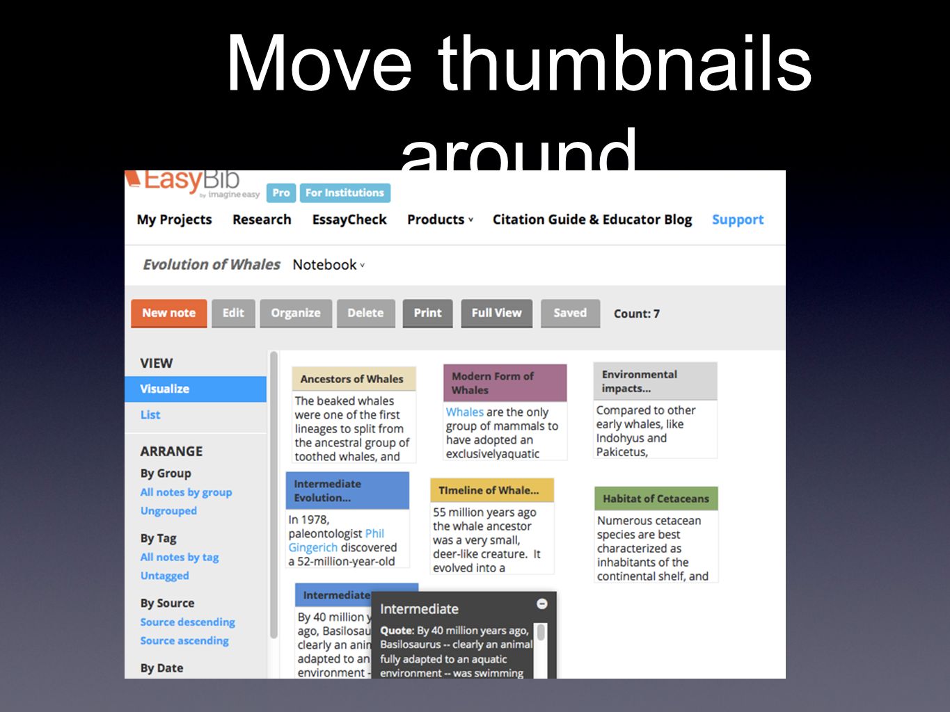 Move thumbnails around