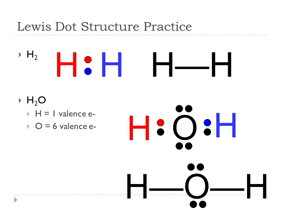 H H O Lewis Dot Structure Practice ?H2?H2 ?H2O?H2O ? 