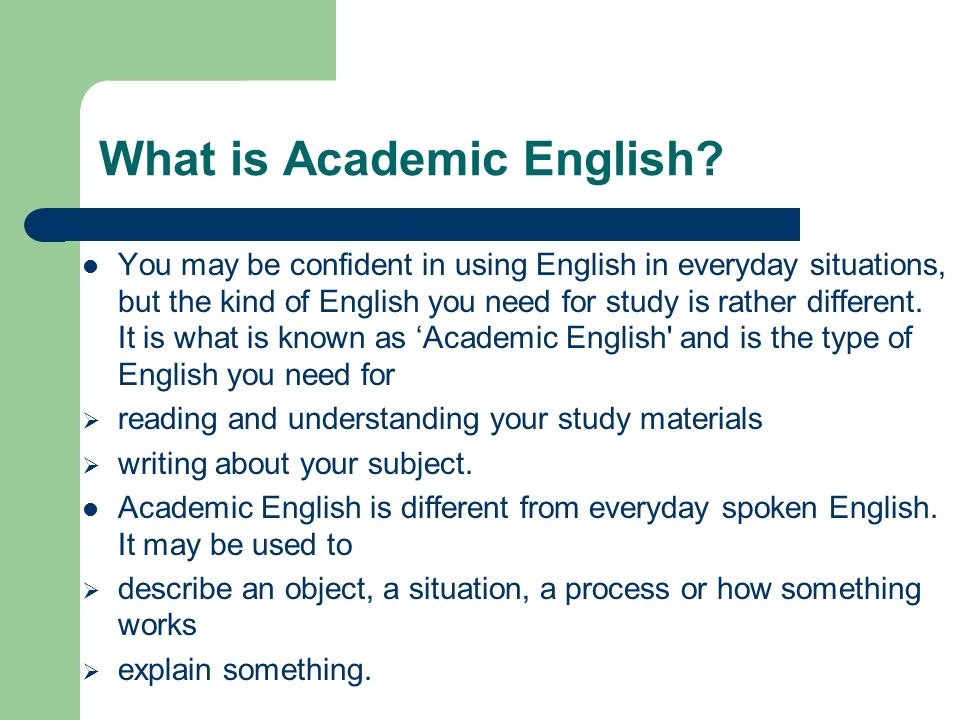 English Academia