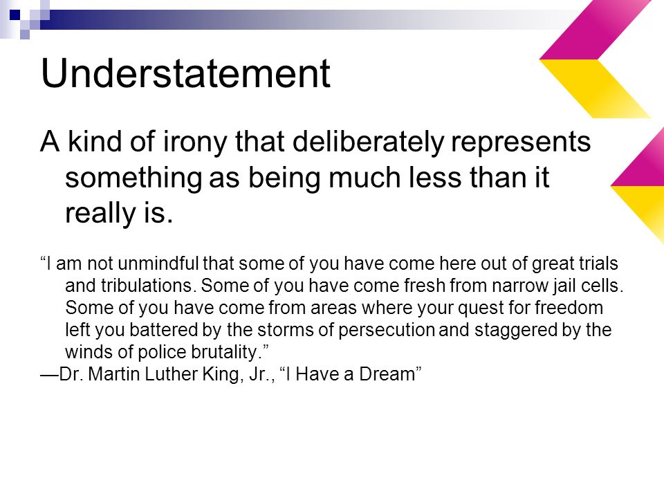 irony in i have a dream speech