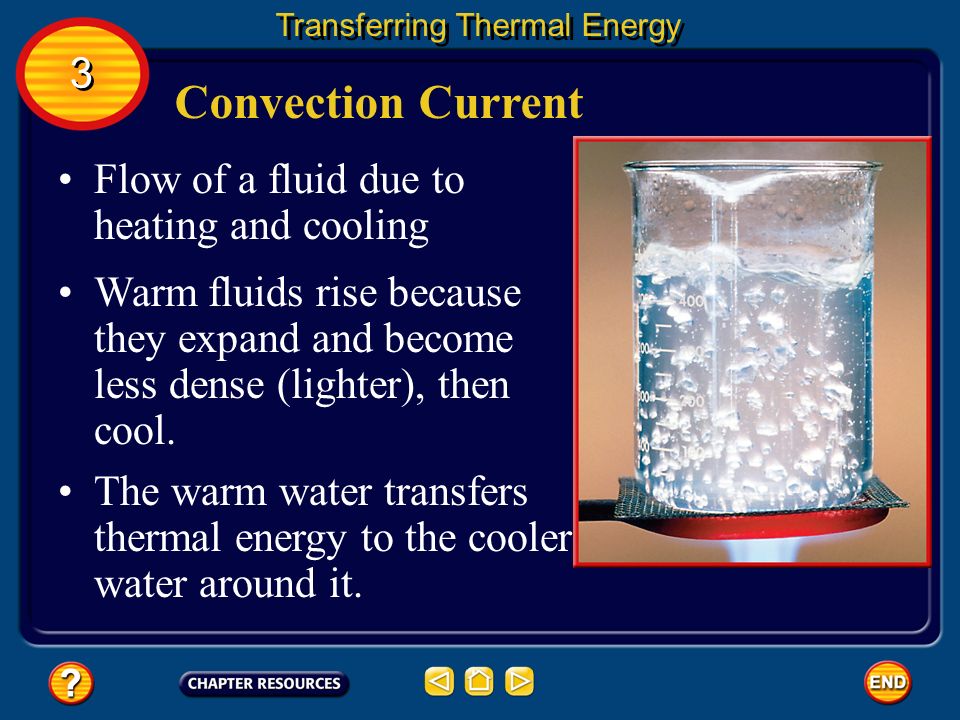 3 3 Convection Convection is the transfer of thermal energy in a fluid by the movement of fluid from place to place.