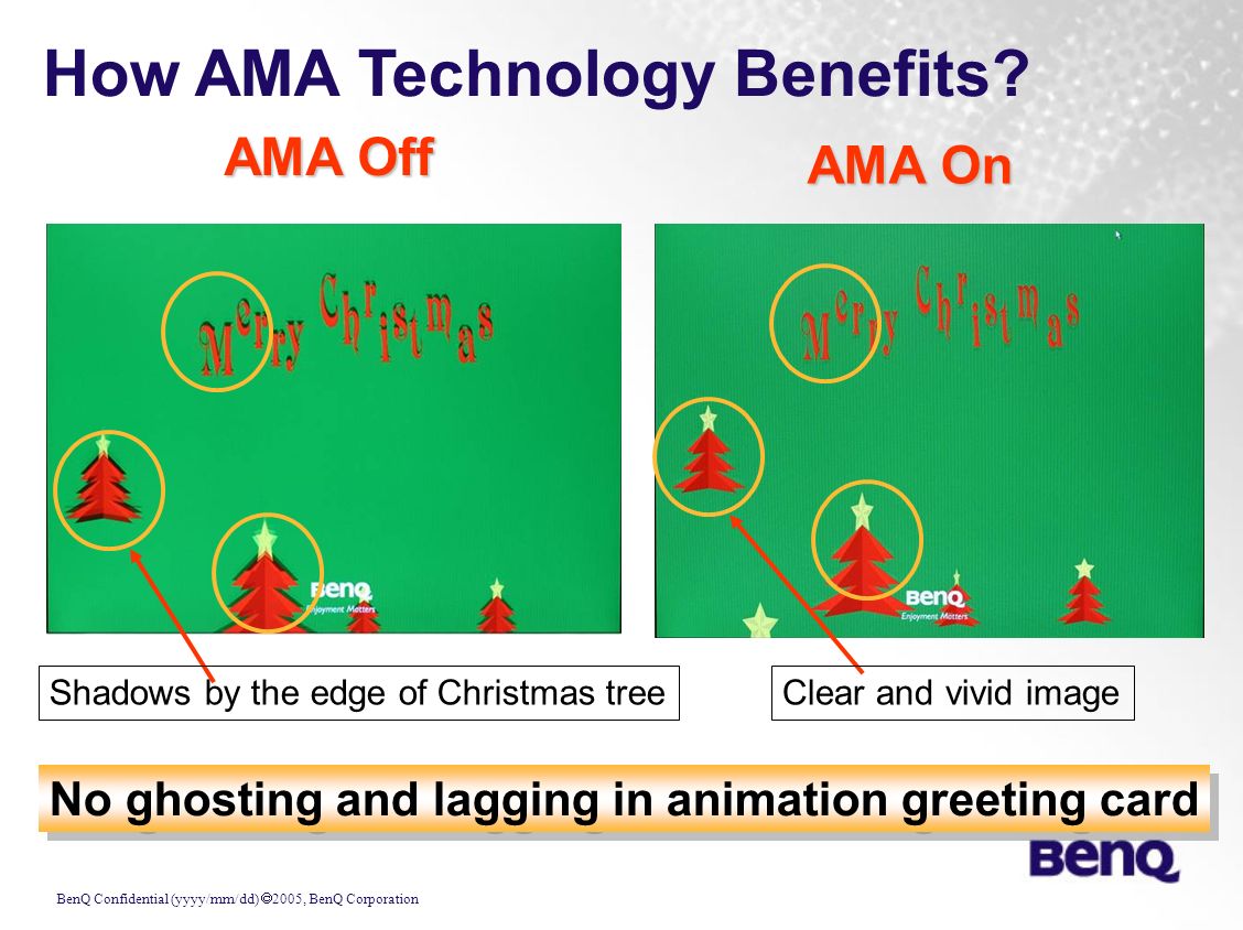 AMA Technology Break the motion Barrier!. BenQ Confidential (yyyy/mm/dd)   2005, BenQ Corporation Why do you choose BenQ LCD Monitor? - ppt download