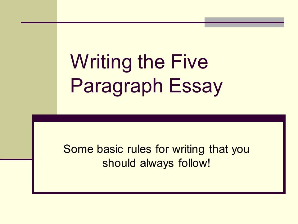 how to write a 5 paragraph essay middle school