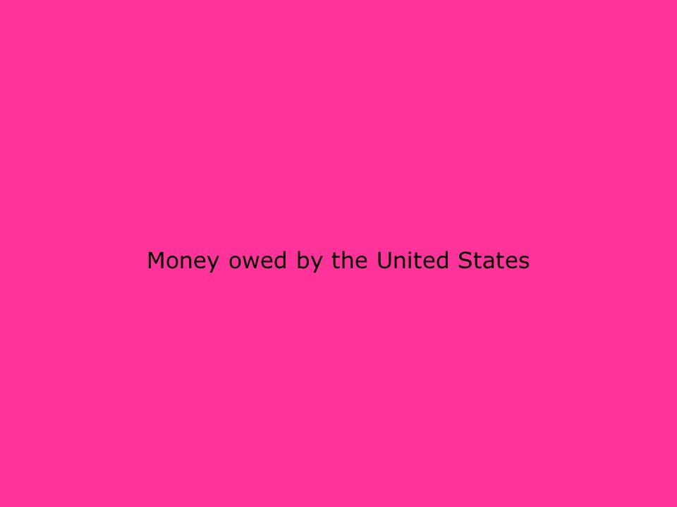 Money owed by the United States