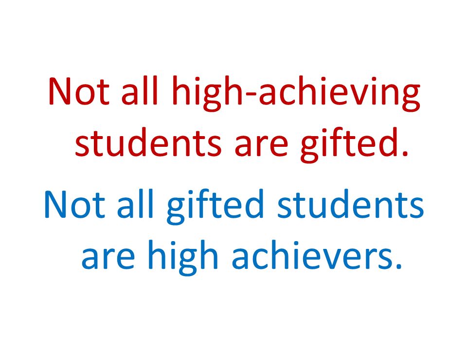 High Achiever Vs Gifted Learner Chart