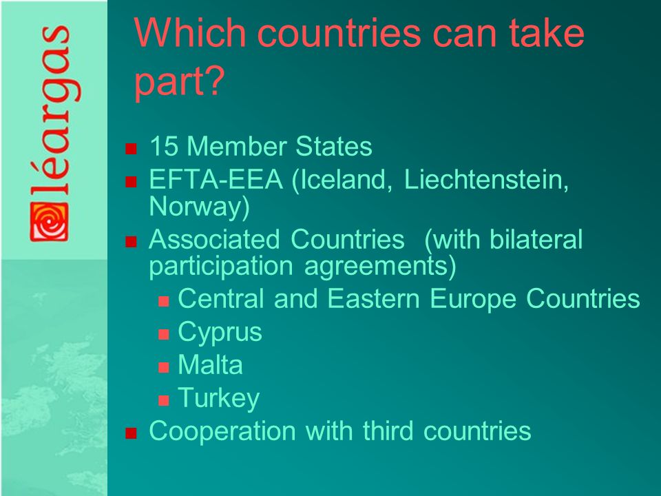 Which countries can take part.