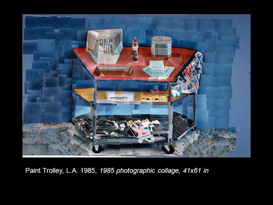 Paint Trolley, L.A. 1985, 1985 photographic collage, 41x61 in