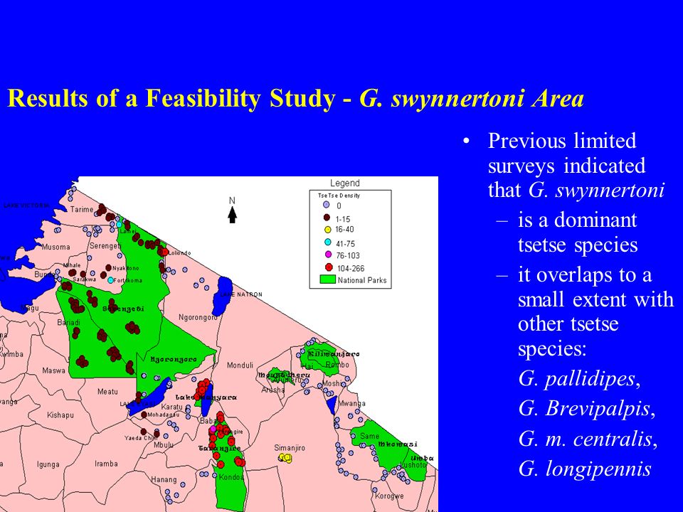 Results of a Feasibility Study - G. swynnertoni Area Previous limited surveys indicated that G.