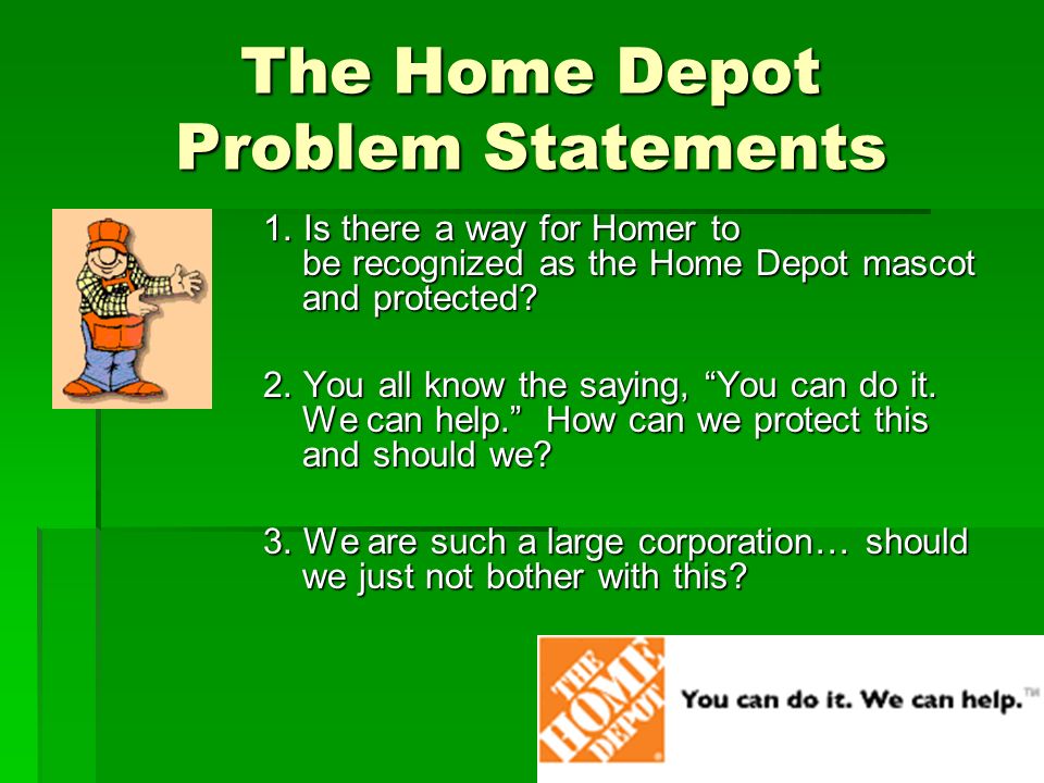 The Home Depot Problem Statements 1.