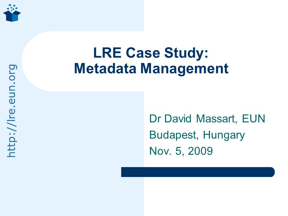 Dr David Massart, EUN Budapest, Hungary Nov.