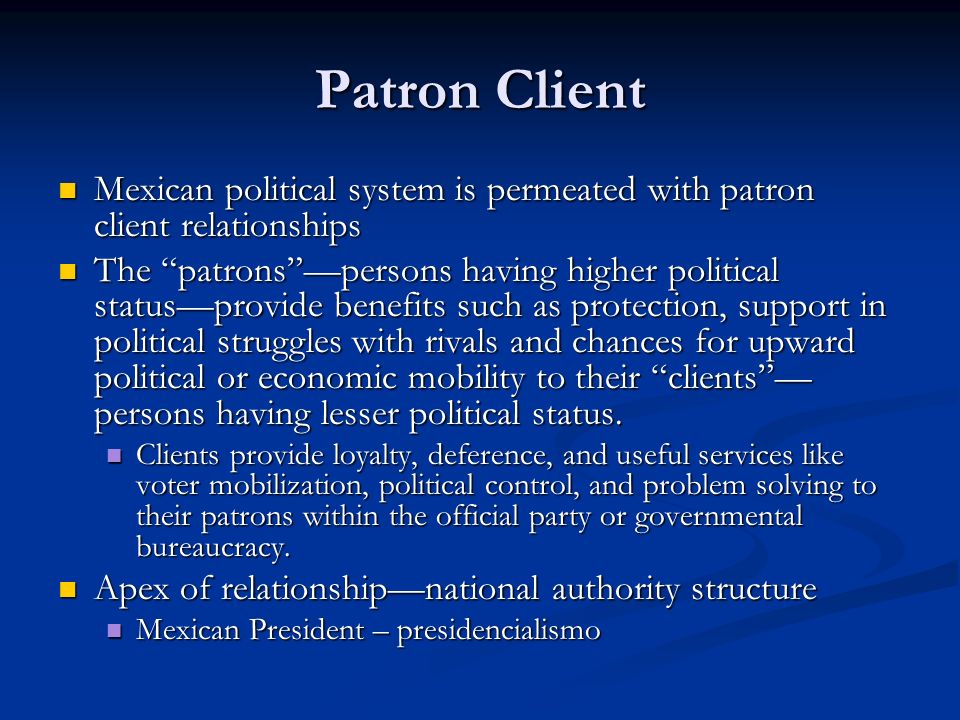 patron client relationship definition
