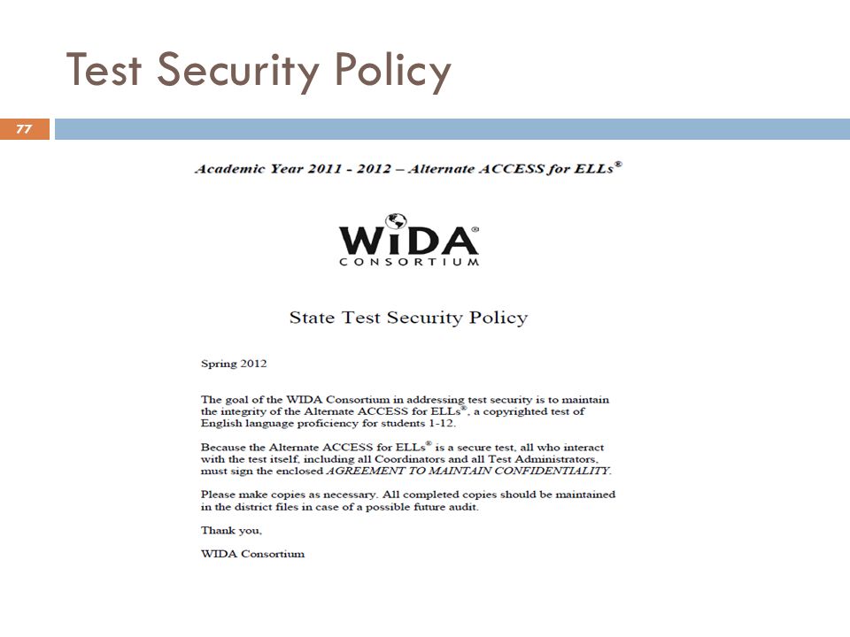 Test Security Policy 77