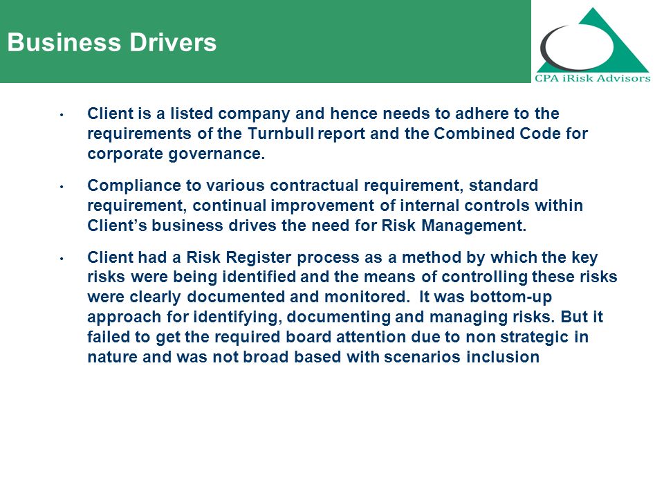 bottom up risk identification Bottom up risk identification