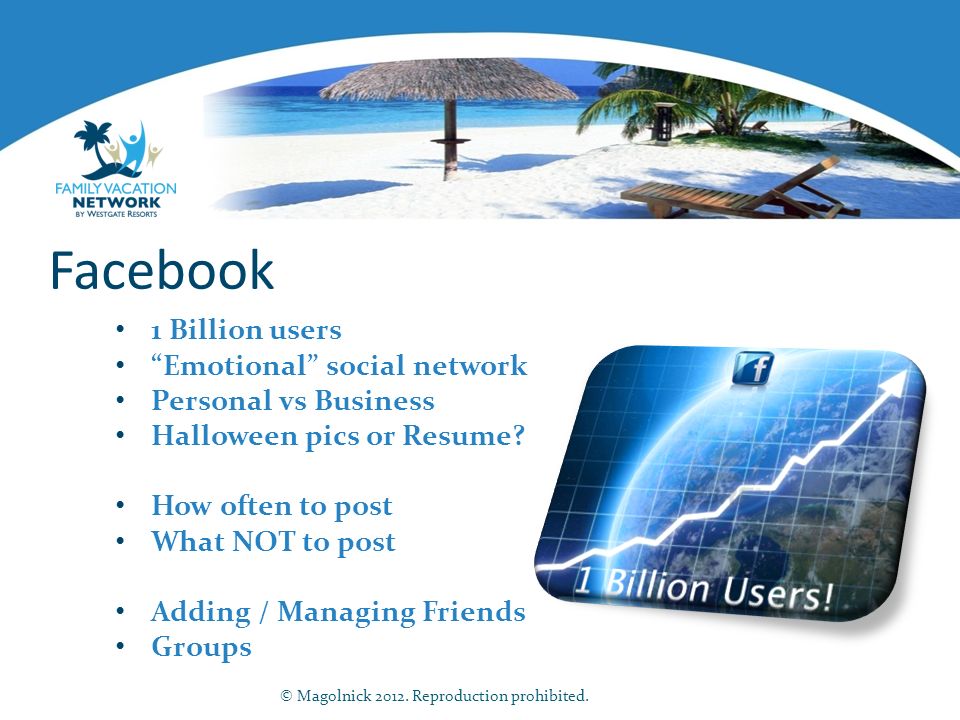 Facebook 1 Billion users Emotional social network Personal vs Business Halloween pics or Resume.