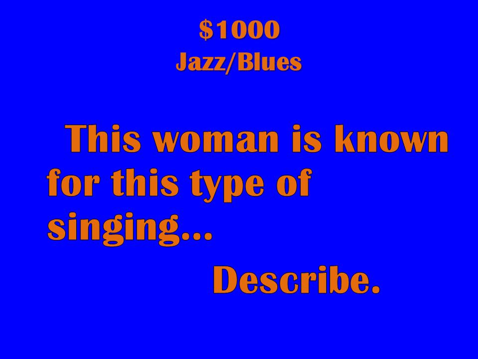$800 Jazz/Blues