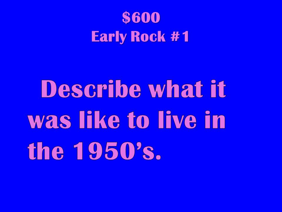 $400 Early Rock #1