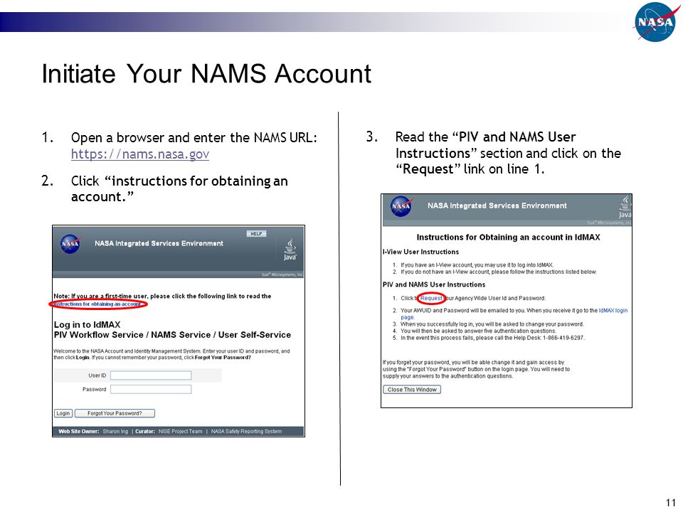 NAMS Account Activation Training. 2 What is NAMS? The NASA Account  Management System is NASA's centralized process for requesting and  maintaining accounts. - ppt download