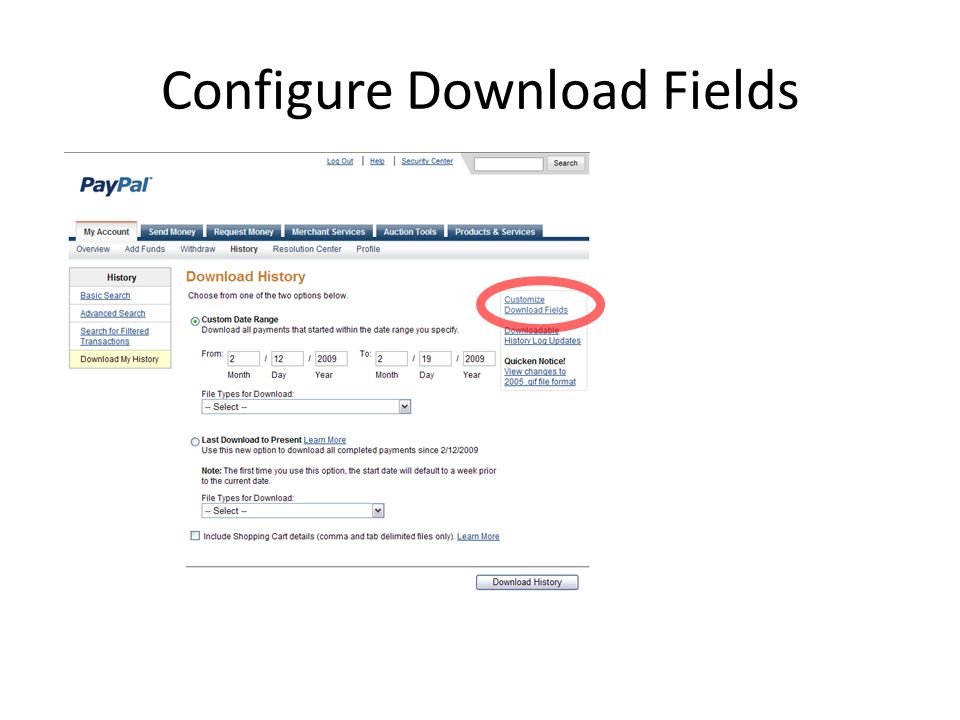 Configure Download Fields