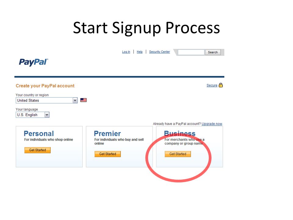 Start Signup Process