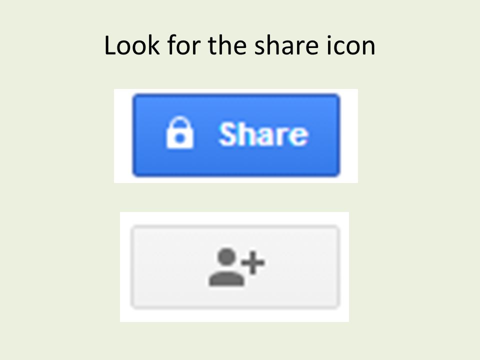 Look for the share icon