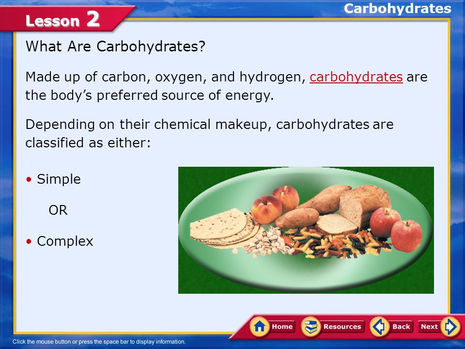 Lesson 2 What Are Carbohydrates.