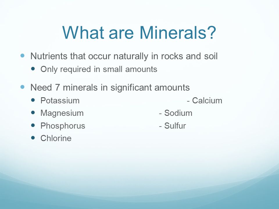 What are Minerals.