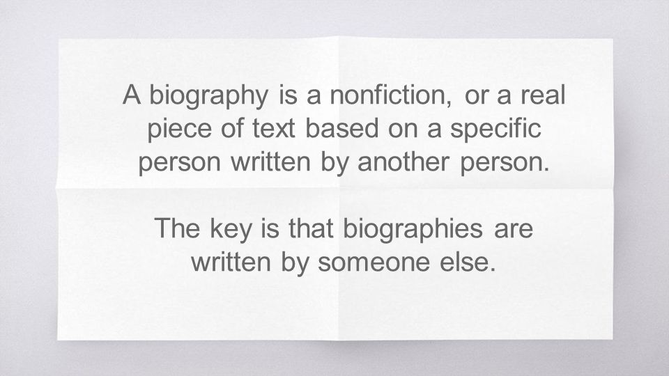 What Is Biography Text