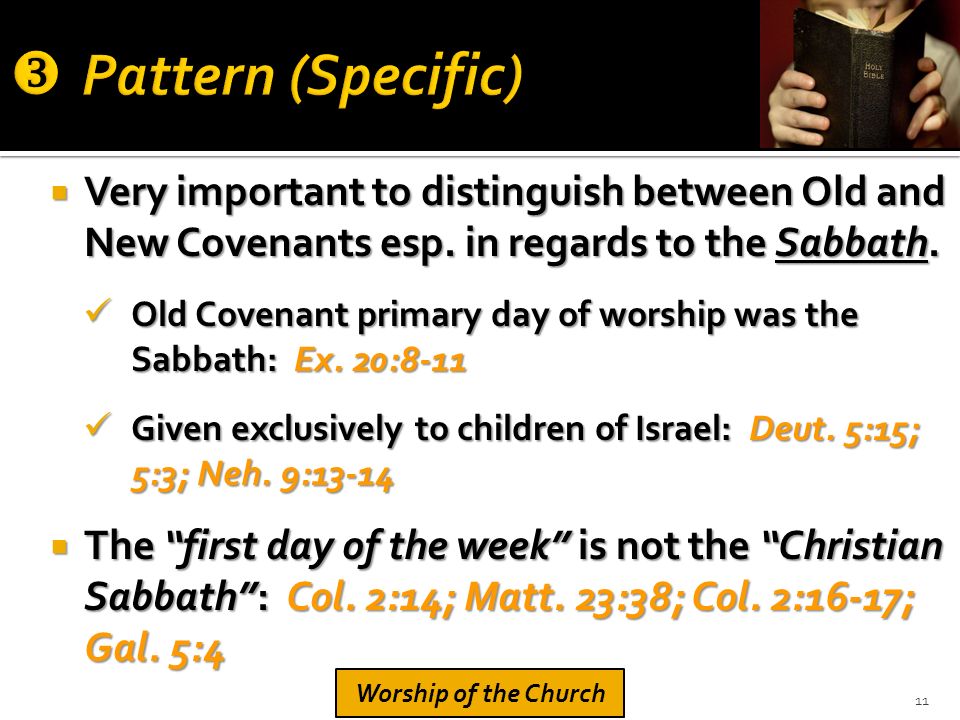  Very important to distinguish between Old and New Covenants esp.