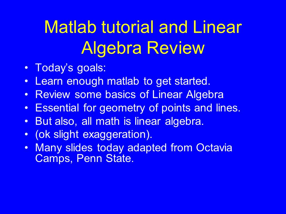 linear algebra basics tutorial Tutorial: linear algebra youtube.