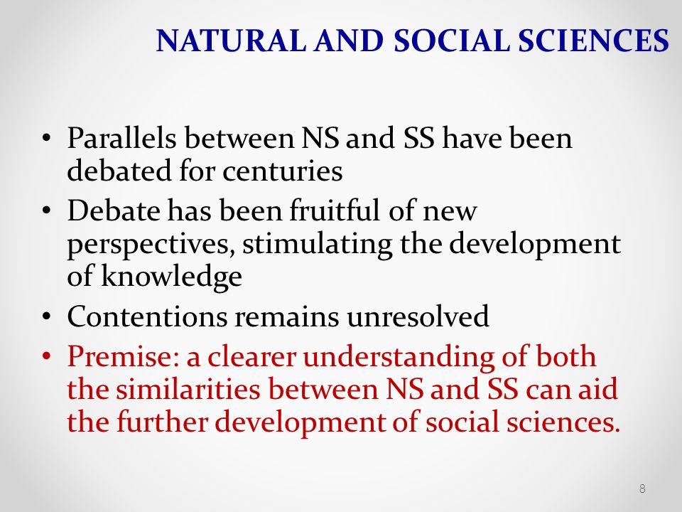 what are the similarities between natural and social sciences